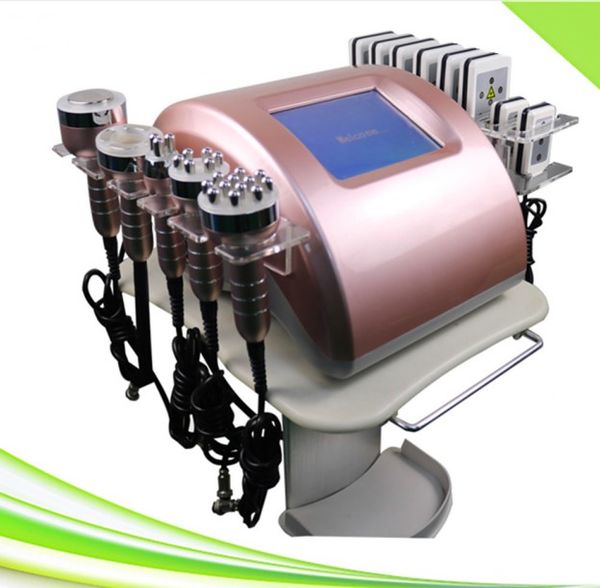 

ultrasonic fat cavitation rf skin tightening slimming beauty equipment pink portable lipolaser vacuum lymph drainage 40k 6 in 1 body sculpti