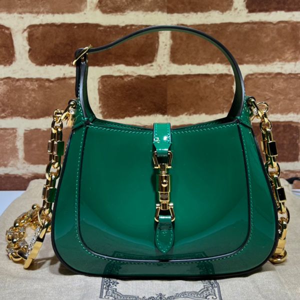 

chain handbag lady shoulder bag subaxillary bags crossbody purse cow genuine leather patent serpentine fashion 7a quality jackie gold metal