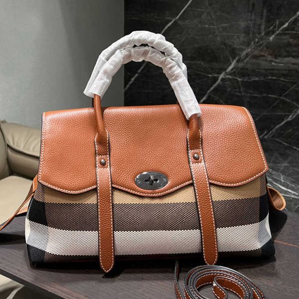 

handbag designer bagclassic plaid lagrge tote bags women handbag shoulder tartan purse high capacity canvas genuine leather cowhide fashion