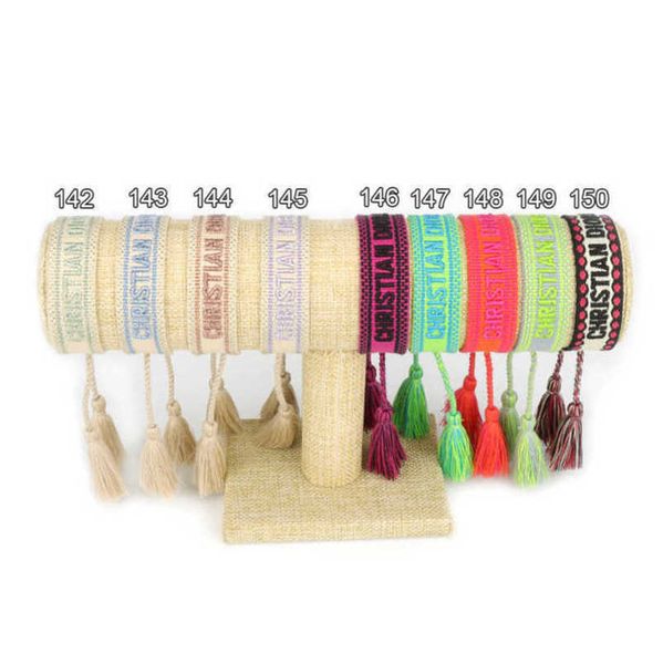

women's fashion luxury bracelets designer brand bangle d jewelry embroidered word woven bracelet letter rope classic tassel girl men co, Black
