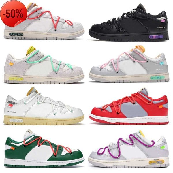 

designers dunksb sports shoes sbdunk dear summer mens women lot no.01-50 collection red pine orange green sb dunks low grey white ow the 50, Black