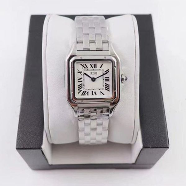 

lady watch fashion quartz watches stainless steel sliding buckle 22/37mm gold watch sapphire luminous movement watchs montre de luxe wristwa, Slivery;brown
