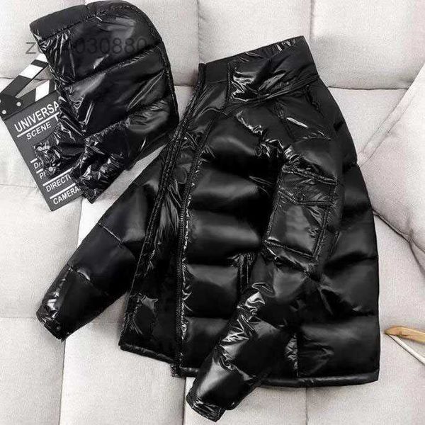 

down parkas winter jacket puffer jackets hooded thick coats couples with monc badge parka winters coat 1 elce, Black