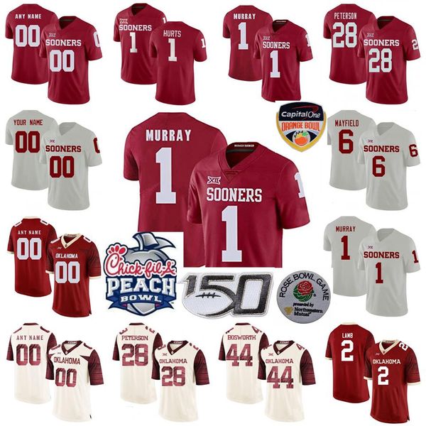 

oklahoma sooners football jerseys kids youth spencer rattler jersey caleb kelly jr jadon haselwood bridges kennedy brooks custom 280b, Black