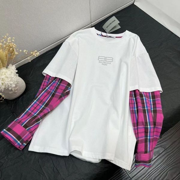 

hoodie woman clothe lovers long sleeves two pieces of stitched fake casual sweater hooded cotton, Black