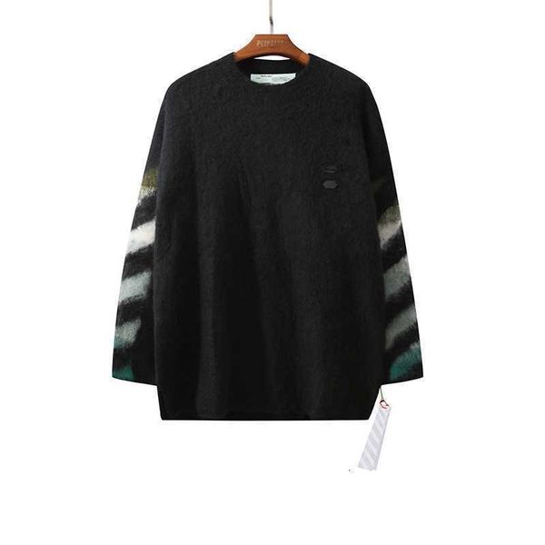 

tide brand offs mohair color changing arrow sweater, Black