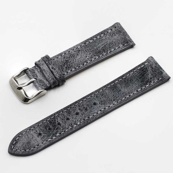 

retro strap band 18mm 20mm 22mm 24mm leather bands gray black brown blue for men watch accessories