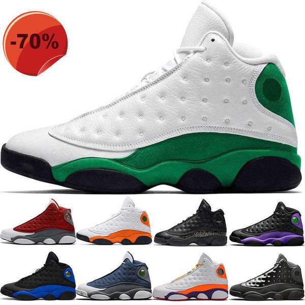 

jumpman 13 men basketball shoes 13s red flint starfish hyper royal court purple reverse bred mens trainers sport sneakers size -13, Black
