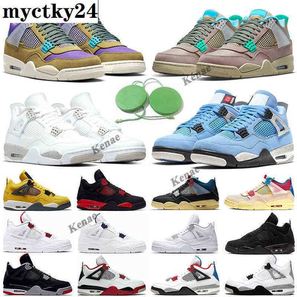 

jumpman 4s men women basketball shoes 4 university blue white oreo taupe haze fire red thunder lightning black cat mens womens trainers