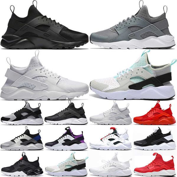 

running shoes trainers sports sneakers triple black white grey oreo outdoor womens walking jogging huarache 4.0 huaraches men women