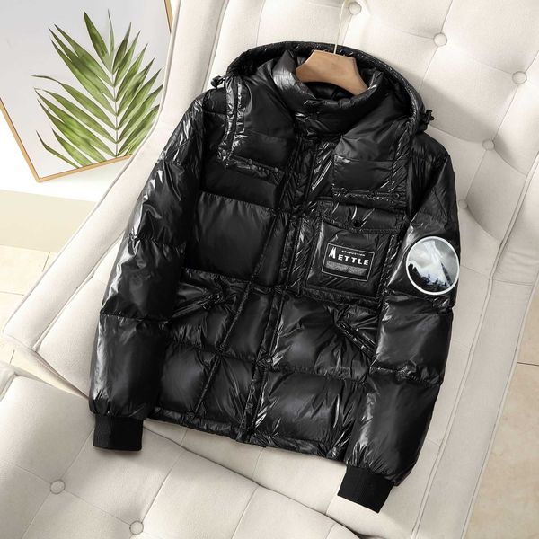 

new men's down jacket men and women's loose fashion couple's thickened warm coat, Black
