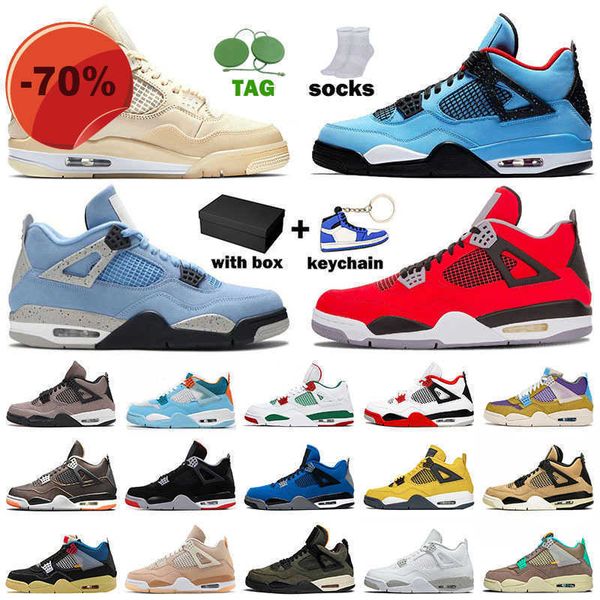 

designers shoes outdoor sport trainers university blue fire red basketball sneaker jumpman with box mens jumpman4s authentic 4 4s punch, Black