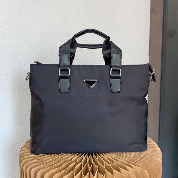 

totes prabag briefcase designer bag womens computer tote bag black luxurys handbag shoulder luggage pouch zipper purses handbags 220915/1026