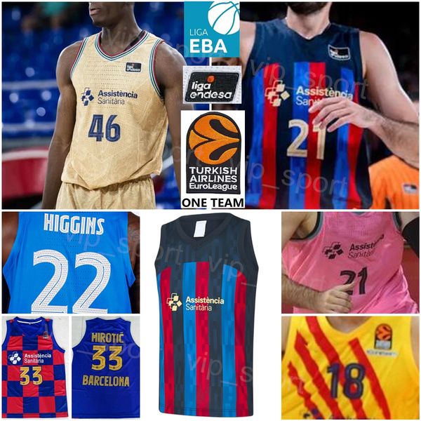 

print basketball baloncesto 13 tomas satoransky jersey barca lassa 3 oriol pauli 23 james nnaji 22 cory higgins 12 nikola kalinic 24 kyle ku, Black