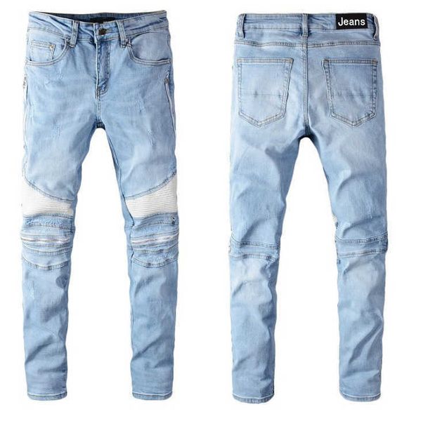 

designer mens ripped knee y2k splice casual zipper slim fit jeans can be 630 skinny low waist scratch cross mid purple blue