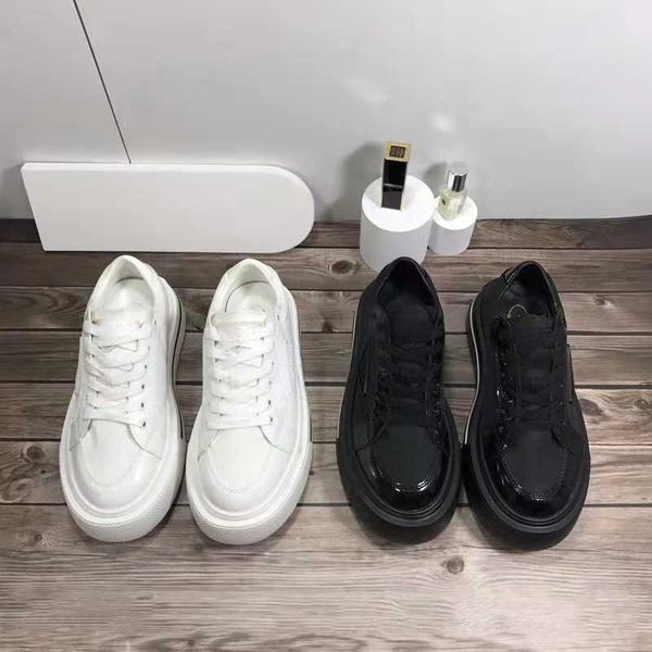 

brand casual shoes small white 2022 new round head thick soled women's board shoes muffin sole, Black