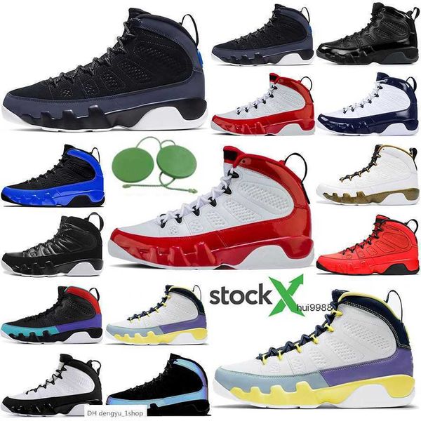 

jumpman 9s basketball shoes 9 mens change the world racer blue gold chile gym red unc bred og space jam anthracite sports trainers sneakers, Black