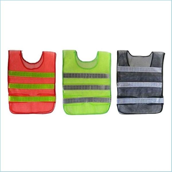 

reflective safety supply high visibility reflective vest safety clothing hollow grid vests warning working construction drop deliver dhnbm