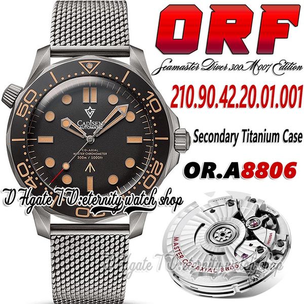 

orf 007 a8806 automatic mens watch or210.92.42.20.01.001 james bond no time to die limited edition ceramic bezel titanium case black dial na, Slivery;brown