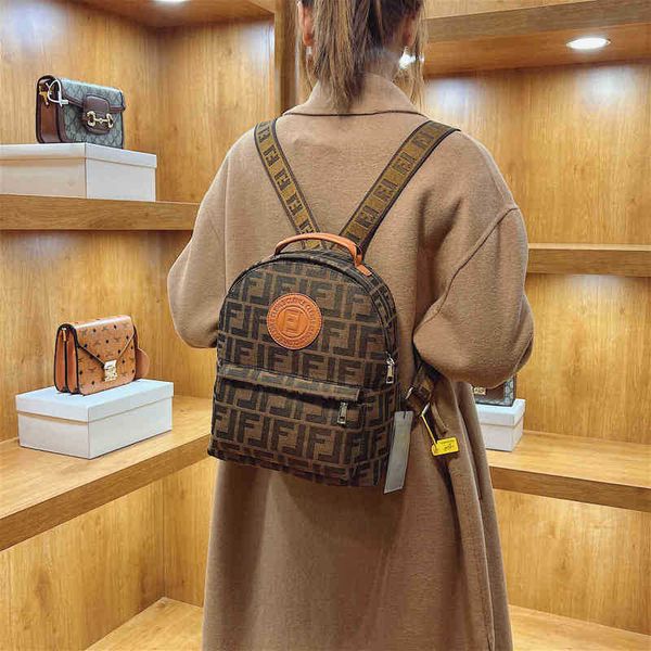 

bag 2023 trendy fashion new women's bag 18% off net red double women capacity backpack leisure school travel