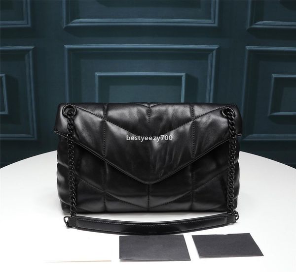 

puffer small bag in quilted 100% lambskin woman designer qt lady crossbody handbag female flap clutch shoulder yslity owd