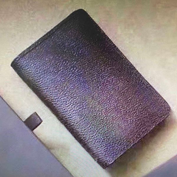 

pocket men's wallet classic leather wallet designer fashion short coin wallet double folding business credit card bag with box n63143 n, Red;black