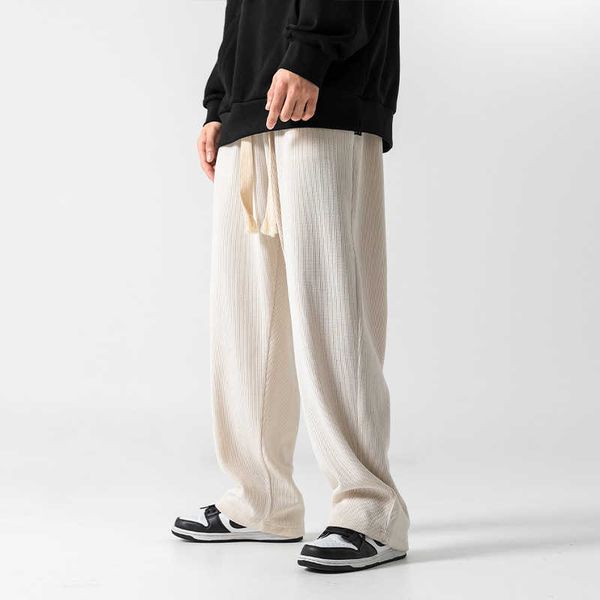 

men's vertical straight pants 2022 autumn new casual loose sports, Black