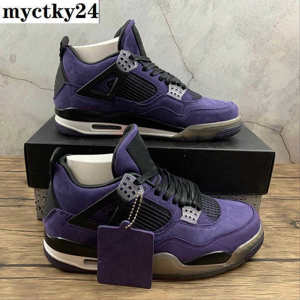 

2023 authentic jumpman 4s low basketball shoes brown 4 black purple big size fashion outdoor sports trainers sneakers with