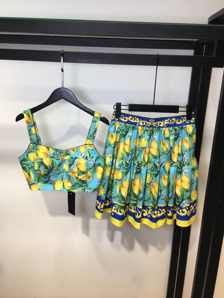 

d2022g summer brand suit fashion dinner party dresses women's print bustier cropped short skirt bohemian holiday wedding dress party ch, White;black