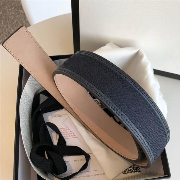 

quality blue and red web with blue leather trim men belt with box men designers belts gold silver buckle women belt 318m, Black;brown