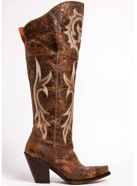 

22ss woman boots women's jilted knee high western thigh-high boots, Black
