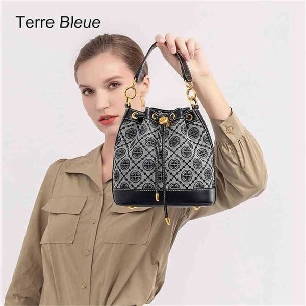 

designer torys bags burchs autumn bag womens and winter fashion jacquard large capacity diagonal cross portable classic old flower drawstrin