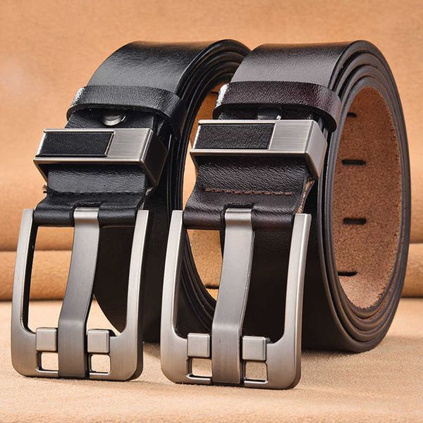 

belts big large plus size 140 150 160 170cm vintage pin buckle men belt cow genuine leather luxury strap male belts jeans g221027, Black;brown