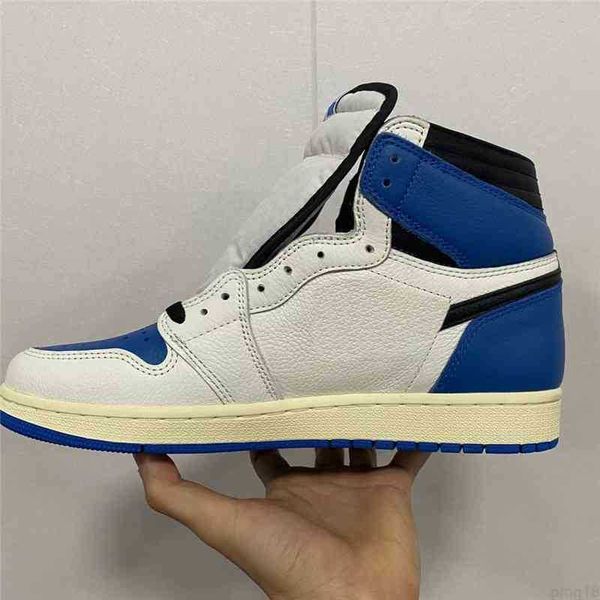 

2021 retro authentic 1 travis scotts fragment man dress shoes high low og 1s sp ts cactus jack military blue sb playstation sports sneakers, Black