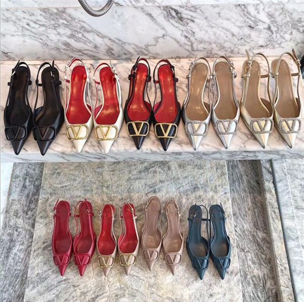 

silver high heel shoes sandals 6cm 8cm thin heels women's summer 2023 new pointed rhinestone single shoes flat v button toe covering sa, Black