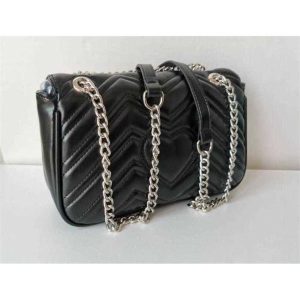 

women's 22cm luxury courier bag silver chain pu leather simple exquisite designer shoulder bag ancient gold chain waist handbag tote ba