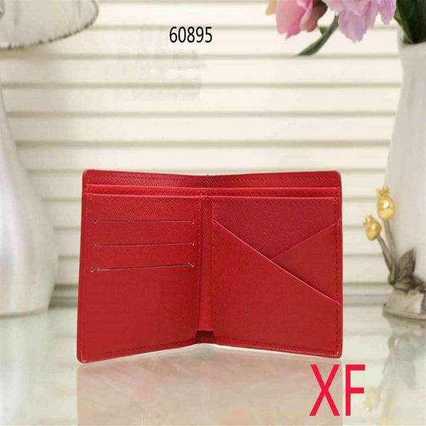 

new card bag billfold pattern women water ripple wallet men pures high-end wallet black white red #2154263p, Red;black