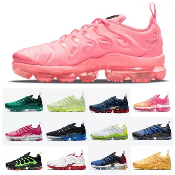 

running shoes mens trainers sports sneakers triple black white pink rise regency purple lemon lime volt 2023 vapores tn plus for men women