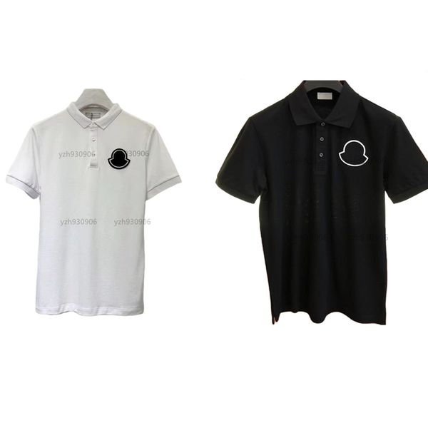 

monclair polo shirt new summer men's cotton blend business casual polo short sleeve fashion, White;black