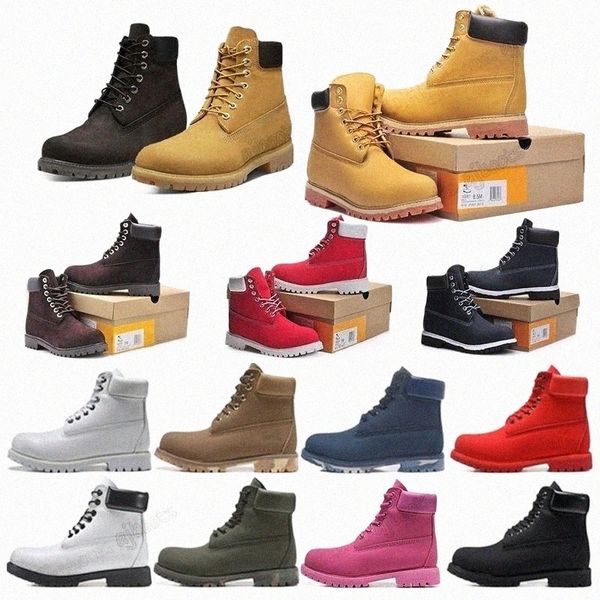 

2022 designer ankle platform land boots mens womens leather shoes winter boot for cowboy yellow red blue black pink hiking work motorcycle s