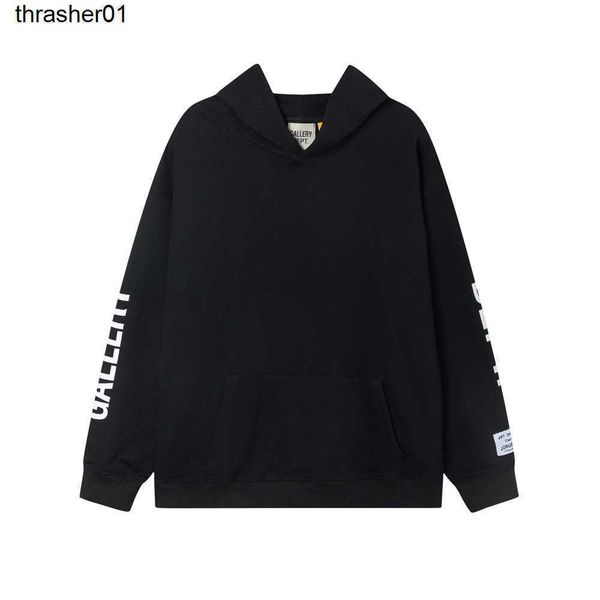 

men's hoodies designer sweatshirts fashion galery dept arm letter printing classic hooded sweater men's women's fashion hoodi, Black