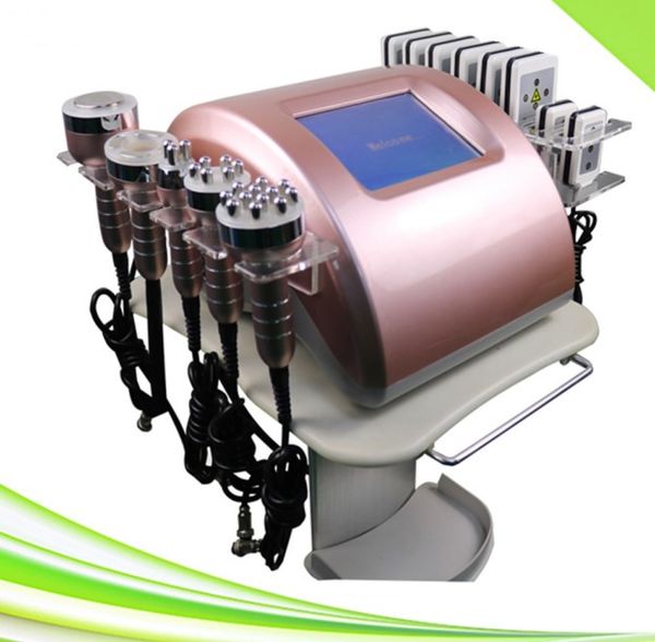

ultrasonic cavitation rf vacuum butt lifting body slimming machine pink 6 in 1 40k portable diode lipo laser fat burning sculpting radio fre