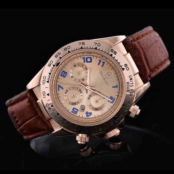 

luxury mechanical watch for men wristwatches daytonas color nail style fashionable quartz men's sweat belt watch swiss geneva watches s, Slivery;brown