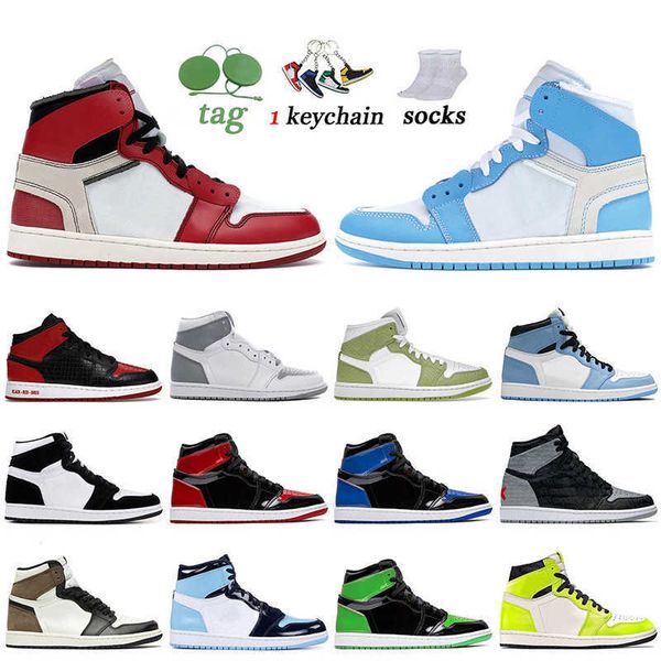 

dr shoes retro j1 jumpman 1 basketball 1s chicago offs university blue white patent bred stealth green python rebellionaire banned women men, Black