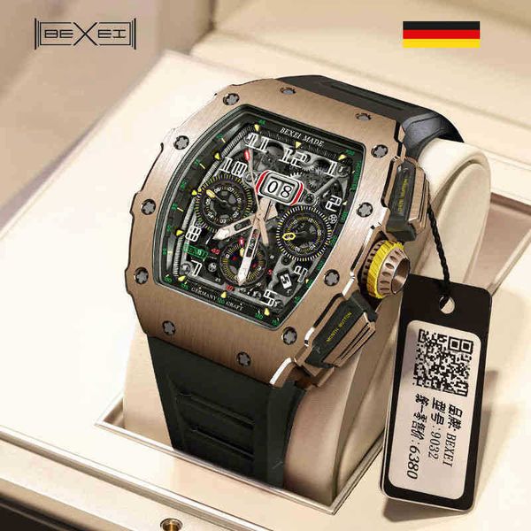 

superclone luxury mens mechanics watch richa milles brand watches men's mechanical domineering tide khvd, Black;brown