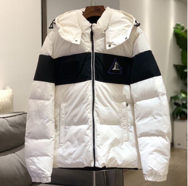 

men designer down jacket puffer jackets windproof outerwear down & parkas warm thick hooded windbreakers size l-4xl, Black