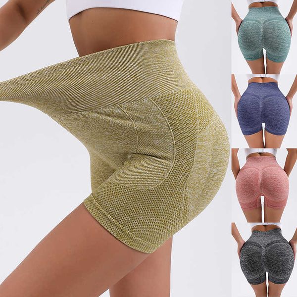 

2022 sports shorts for women push up shorts gym cycling jogging fitness high waist leggings hip lift breathable high elasticity, Black