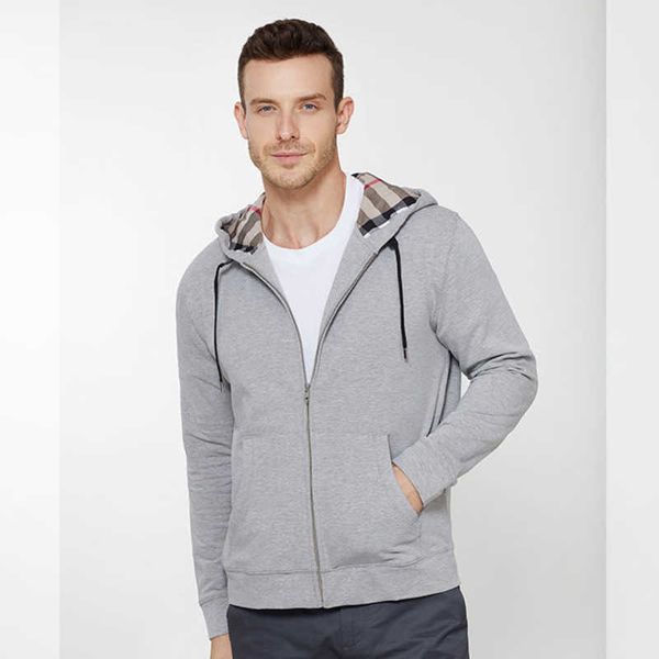 

mens sweatshirt designer hoodie burb zipper jacket man hoody loose casual hooded sweater women cardigan hoodies, Black