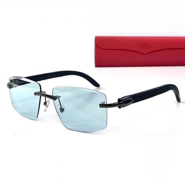 

sun glasses high end wooden sunglasses women designer men lightblue square edge trimming process gold metal frame temple symbol show luxury, White;black
