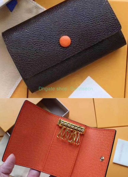 

6 key case brands women credit card holder wallet designers leather keybag mini fashion man coin purse with box m62630 m60701 n62630 n41624, Red;blue